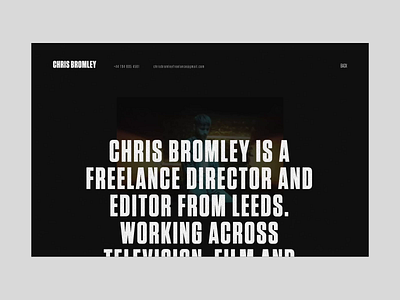 Chris Bromley – About Interaction about about us about us page animation clean design home homepage interaction interaction design minimal portfolio portfolio site scroll type typography ui ux web website