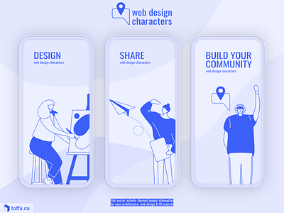 Web Design Characters adobeillustrator affinitydesigner ai character design figma graphic design human interaction illustration sketch ui ux web design webdesigncharacters