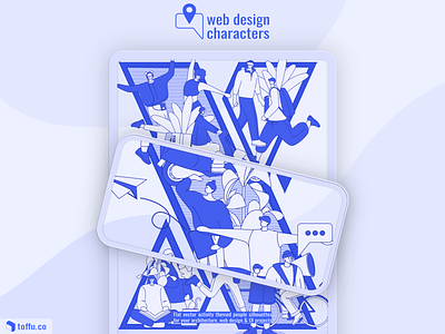 Web Design Characters Package adobeillustrator affinitydesigner ai character design character illustration figma graphic design illustration sketch svg ui ux web design