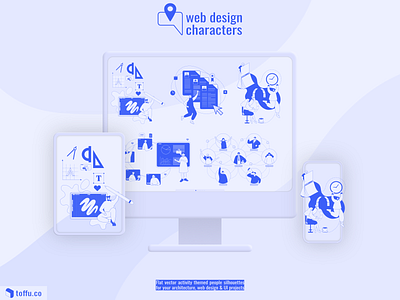 Web Design Collaborative Characters