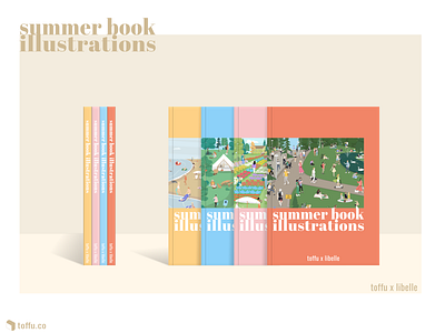 Summer Book Illustrations adobeillustrator affinitydesigner ai book character design flatvector graphic design illustration magazine mockup summer