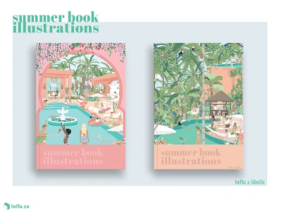 Summer Book Illustrations adobeillustrator affinitydesigner ai character design digitalillustration flatvector graphic design illustration magazine summerbook summerillustration vectordesign