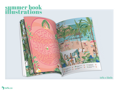 Summer Book Illustrations adobeillustrator affinitydesigner ai character design digitalillustration flatvector graphic design illustration magazine summrt