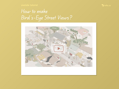 Bird's-Eye Street View Architectural Illustration Tutorial adobeillustrator ai architecturalillustration bartlett flatvector graphic design illustration streetview