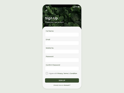 Sign Up Screen app app design design graphic design illustration ui vector