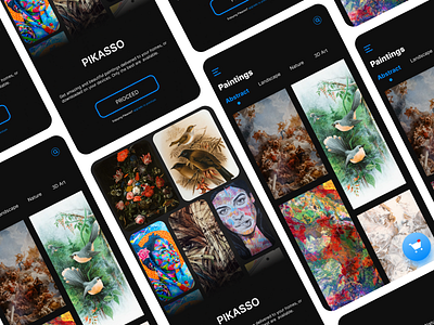 Pikasso (mobile app concept for paintings)