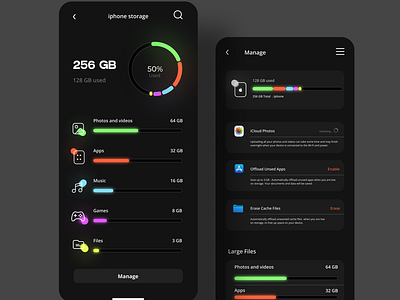 Mobile storage ui concept