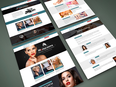 A simple website for a beauty salon. The project was ma beauty beauty salon design fashion hairdresser interface logo photoshop services web design website