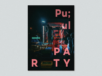 Pu;ulparty Poster graphic illust poster typography vegitable