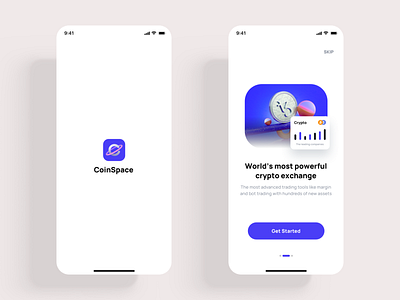 CoinSpace: Crypto Currency App iOS UI Kit analysis assets bank bitcoin blockchain coinbase crypto currency dashboard defi exchange finance fintech gamefi infographic market money nft stock trade