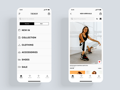 Trendy E-commerce App UI kit