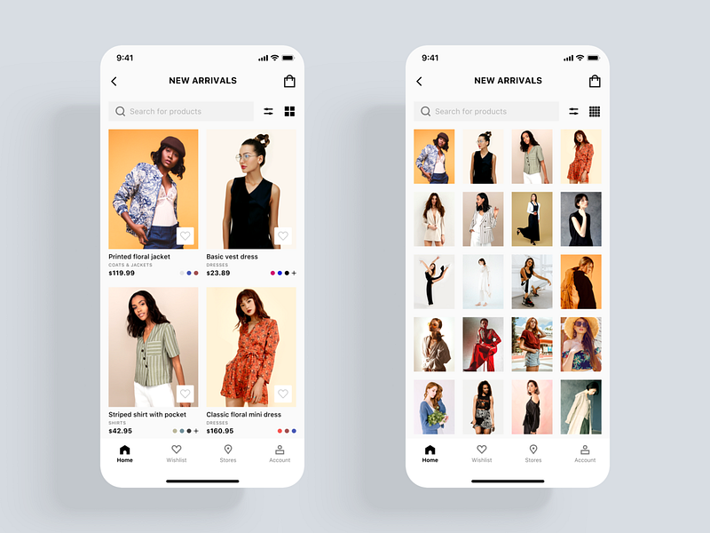 Trendy E-commerce App UI kit by Chih-Yun Cheng on Dribbble