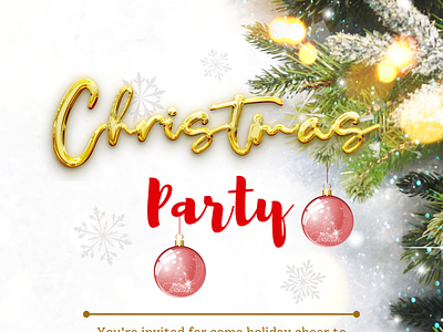 Christmas party invitation card