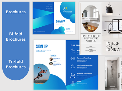 Brochure design bi fold brouchers graphic design trifold