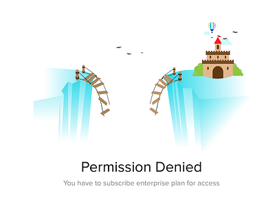 Permission Denied access denied broken castle empty state no access permission denied upgrade