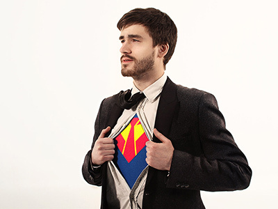 Super Mr Christer black tie hero hyper island mrchrister norway photograph photoshop retouch suit superhero superman tie