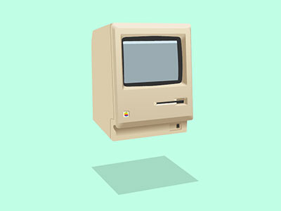 Macintosh 1984 apple computer history illustration illustrator macintosh technology vector