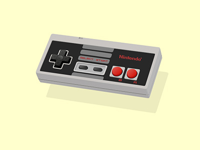 Nes Controller controller daily fanart game history illustrator joystick love nintendo technology vector videogame