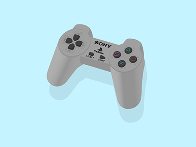 Playstation Controller amazing fun game happy history illustrator love nostaligia playstation sony technology vector