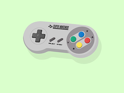 Super Nintendo Controller daily fanart game history illustrator joystick love nintendo technology vector videogame