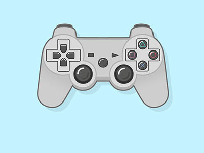 Playstation Controller Flat amazing fun game happy history illustrator love nostaligia playstation sony technology vector