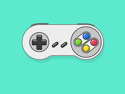 SNES Flat Controller by Christer Dahlslett on Dribbble