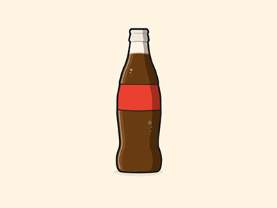 Coke Bottle bottle design fizz flat glass illustrator light pop shadow stroke sugar vector