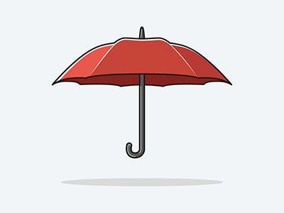 Umbrella clean flat fresh illustrator modern rain rihanna shadow umbrella vector water weather