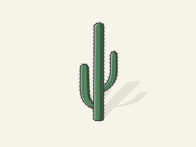 Cactus cactus desert dry flat illustrator modern nature needle plant vector water