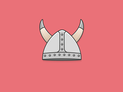 Viking helm adventure blood fake flat helm history horn illustrator metal modern vector viking