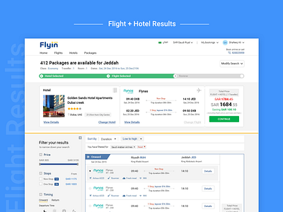 Flight+Hotel Results flight results hotel results