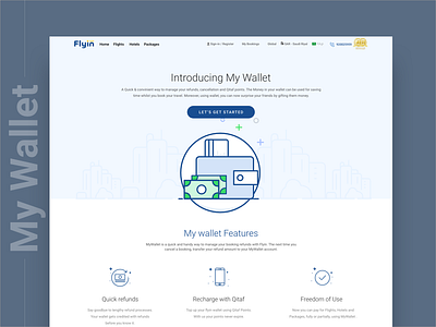 Flyin Wallet Landing page app artwork best branding flyin illustration new trendy ui ux vector wallet