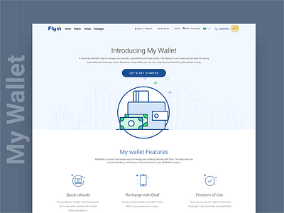 Flyin Wallet Landing page