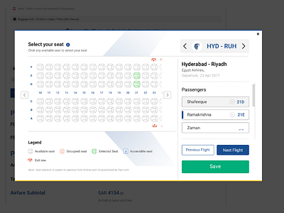 Flight Seat Map