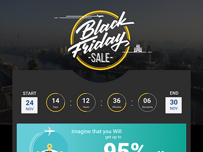 Black Friday Landing page black friday countdown flyin new trendy offer page travel
