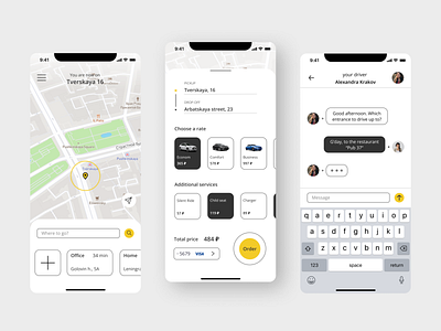 Taxi App Concept app design ui uidesign userinterface ux