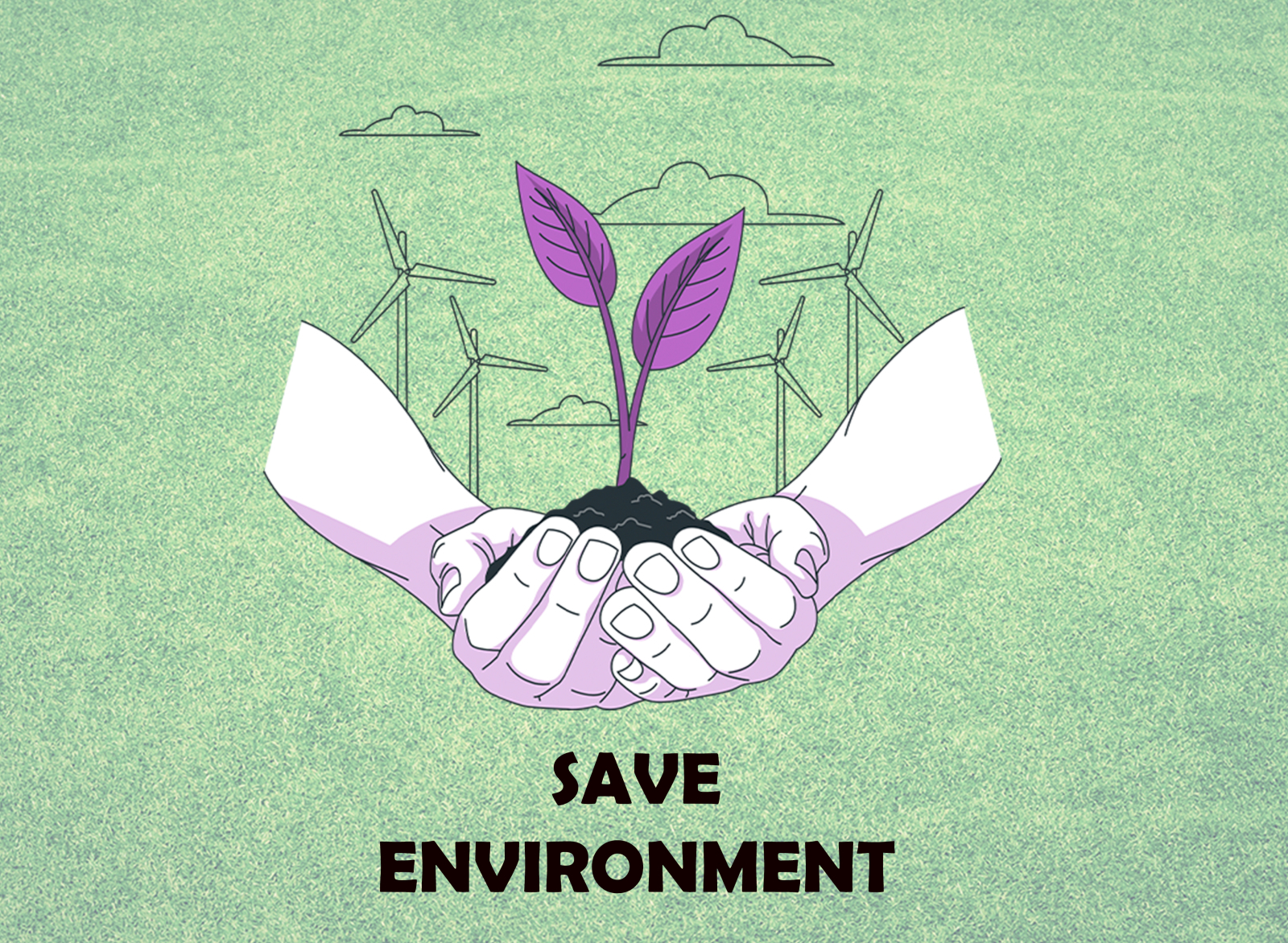 Save Environment with green background by Zahra Naqvi on Dribbble