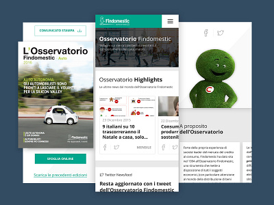 Osservatorio Findomestic | Mobile branding cards design finance highlights material design mobile ui ux