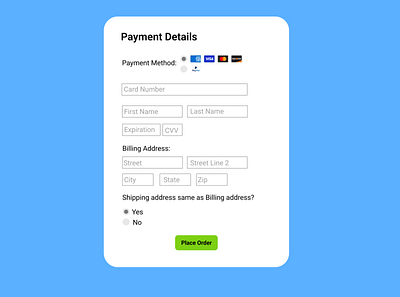 Daily UI Day 2! credit card daily ui design form ui ux