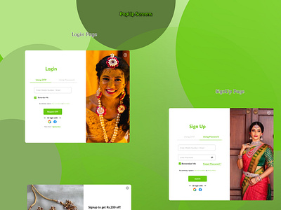 Login Pop Up UI Design