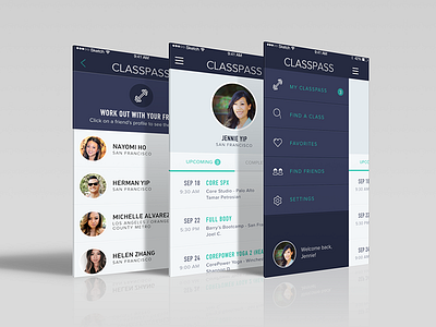 Classpass Mobile UI Concept app classpass design mobile sketch sketch mirror ui