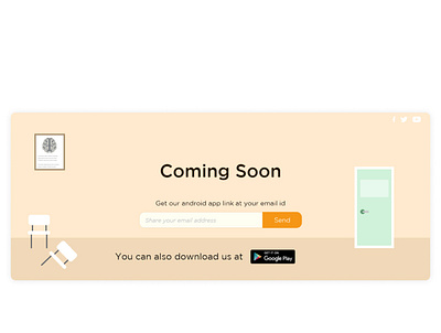 Coming Soon page applicaiton coming soon page comingsoon design illustration uiux user experience userinterface vector webdesign