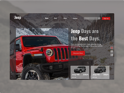 Car Rental Header branding design header ui ux