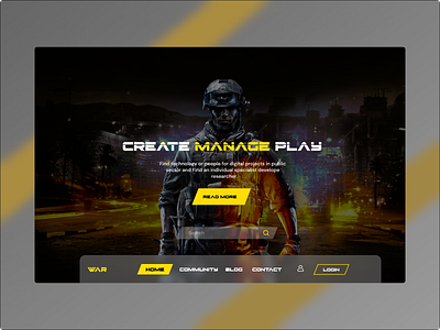 Creative Game Header branding design game header ui ux