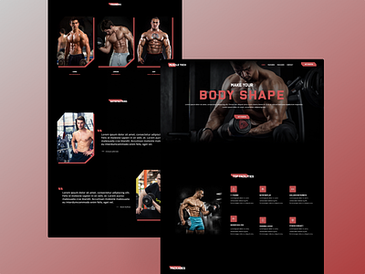 Fitness Landing Page branding header landing ui uidesign ux