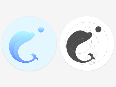 Icon ios；icon；ui；dolphin；blue；design；