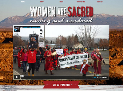 Wix Website Design - Women Are Sacred | Missing and Murdered documentary film website website design wix website design