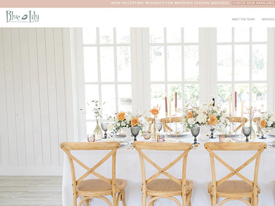 Wix Website Design - Blue Lily Event Planning