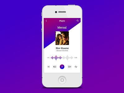 #Daily UI 009 - Music Player app mobile music music palyer song sound ui uiux ux web