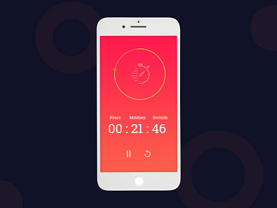 #Daily UI 014 - Countdown Timer clock. countdown timer mobile stop watch timer ui uiux ux